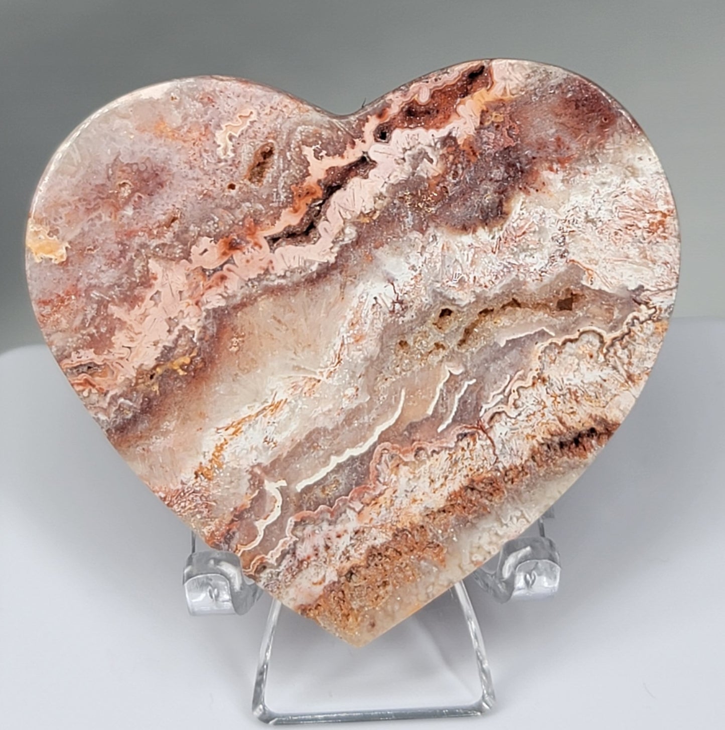 Crazy Lace Agate Heart