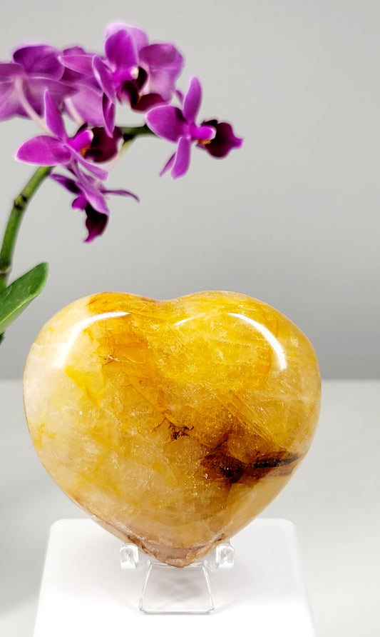 Golden Healer Quartz Heart (Puffy)