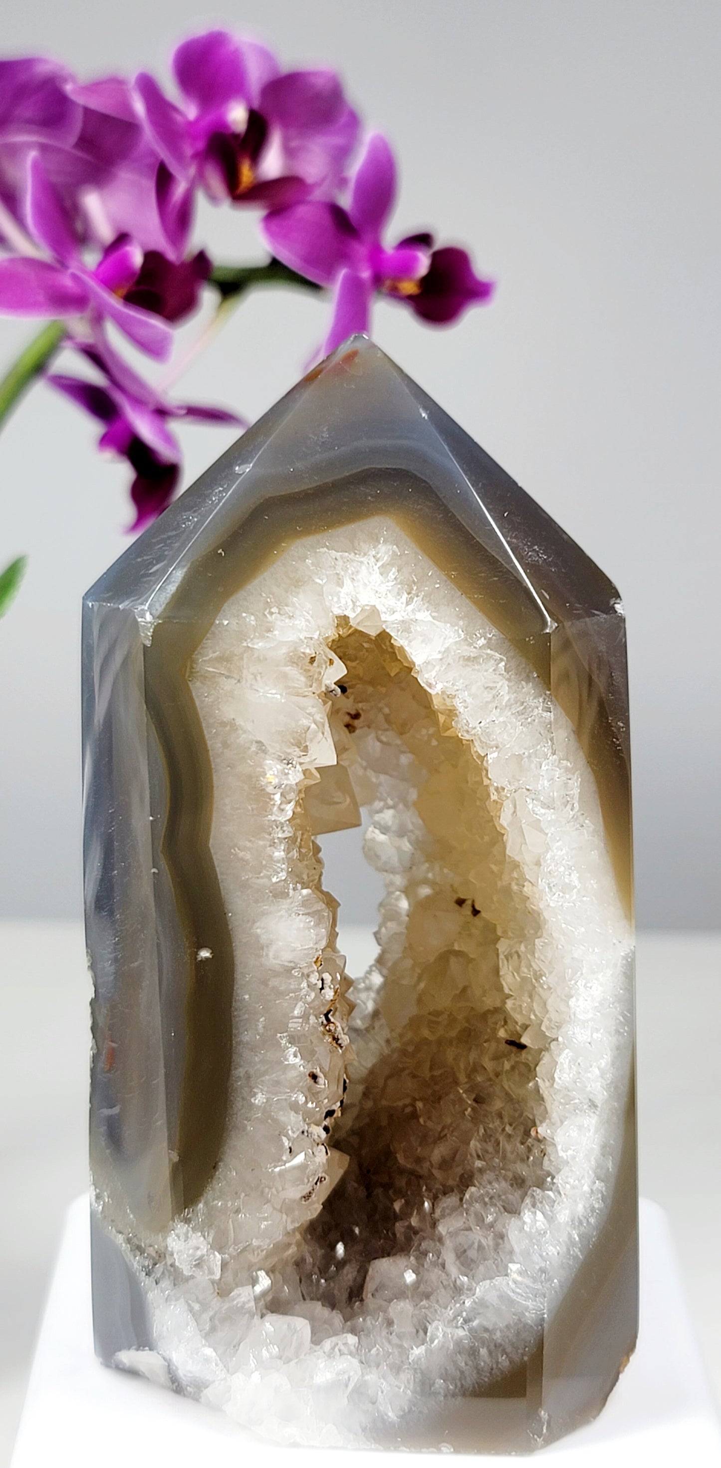 Druzy Agate Tower with Portal