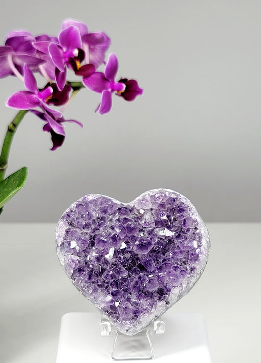 Druzy Amethyst Heart