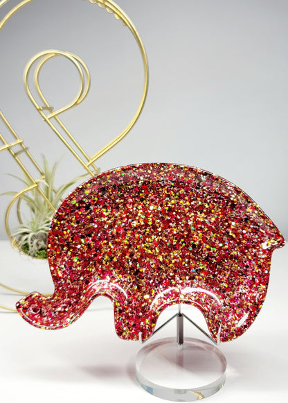 Glitter Elephant Trinket Tray