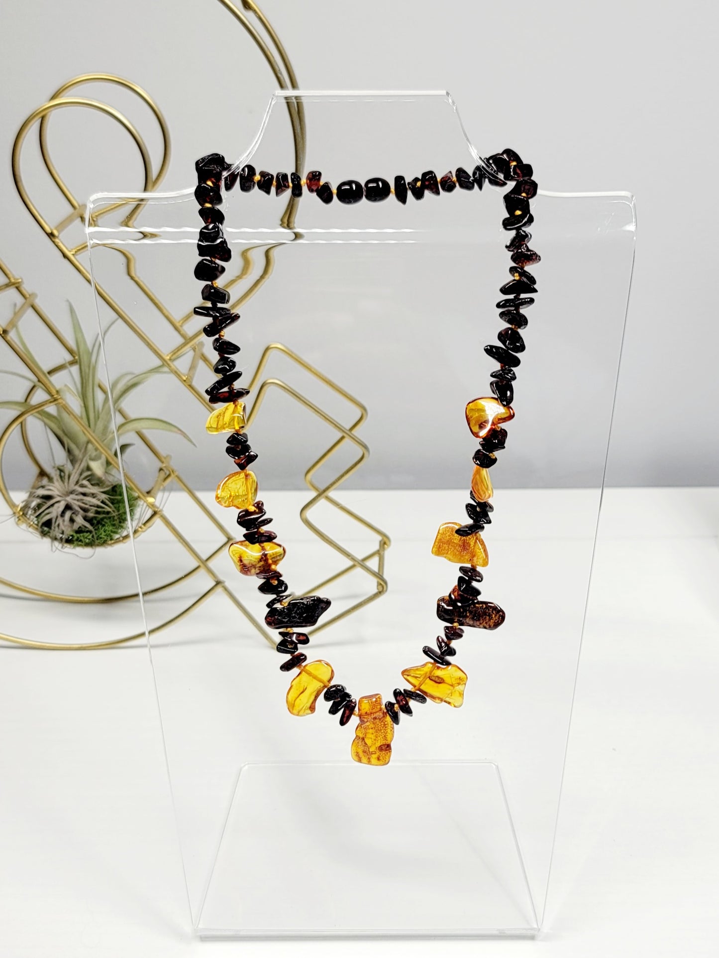 Baltic Amber Necklace (Dark Cherry/DarkHoney)