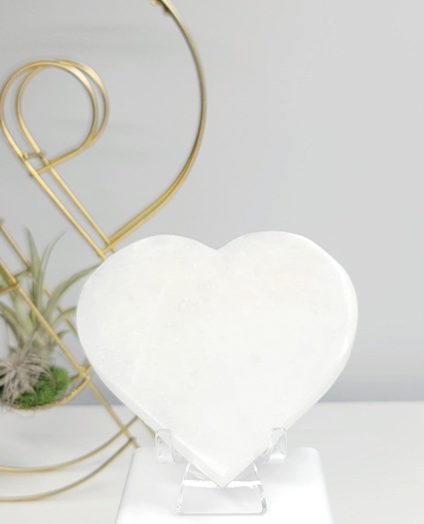 Heart Selenite Plate